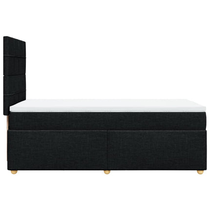 kontinentalseng med madras 80x200 cm stof sort