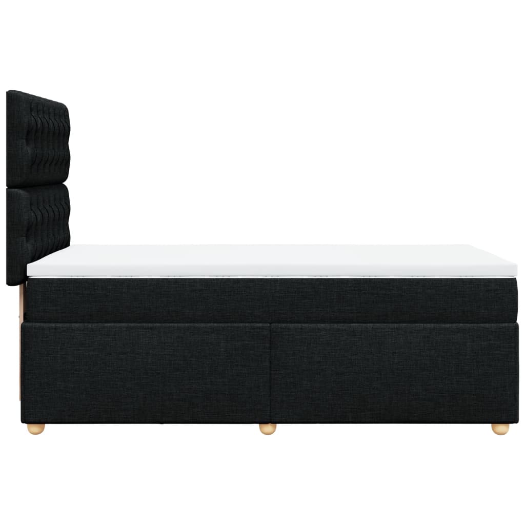 kontinentalseng med madras 80x200 cm stof sort