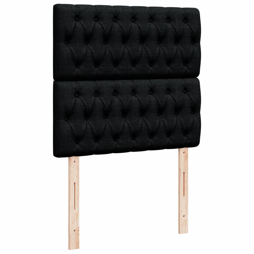 kontinentalseng med madras 80x200 cm stof sort