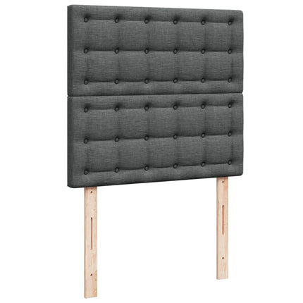 kontinentalseng med madras 80x200 cm stof mørkegrå