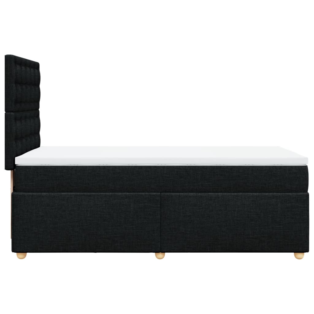 kontinentalseng med madras 80x200 cm stof sort