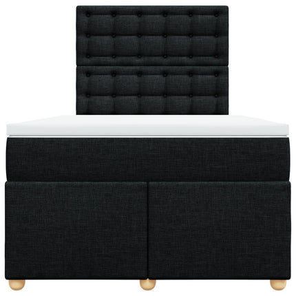kontinentalseng med madras 120x190 cm stof sort