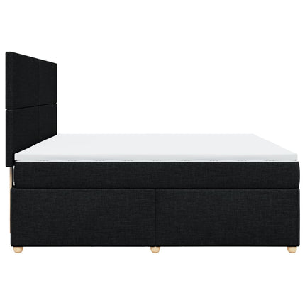 kontinentalseng med madras 180x200 cm stof sort