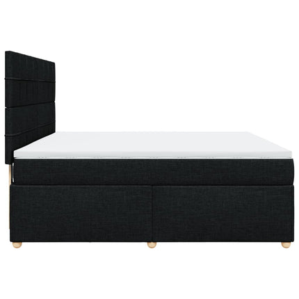 kontinentalseng med madras 180x200 cm stof sort