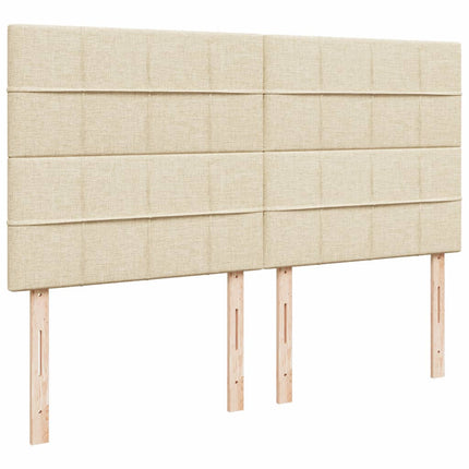 kontinentalseng med madras 180x200 cm stof cremefarvet
