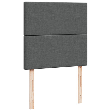 kontinentalseng med madras 90x200 cm stof mørkegrå