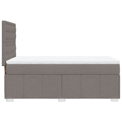 kontinentalseng med madras 90x200 cm stof gråbrun