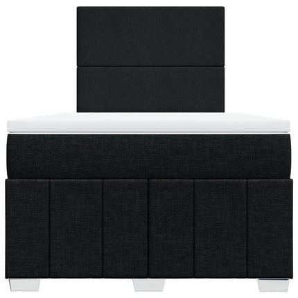 kontinentalseng med madras 120x190 cm stof sort