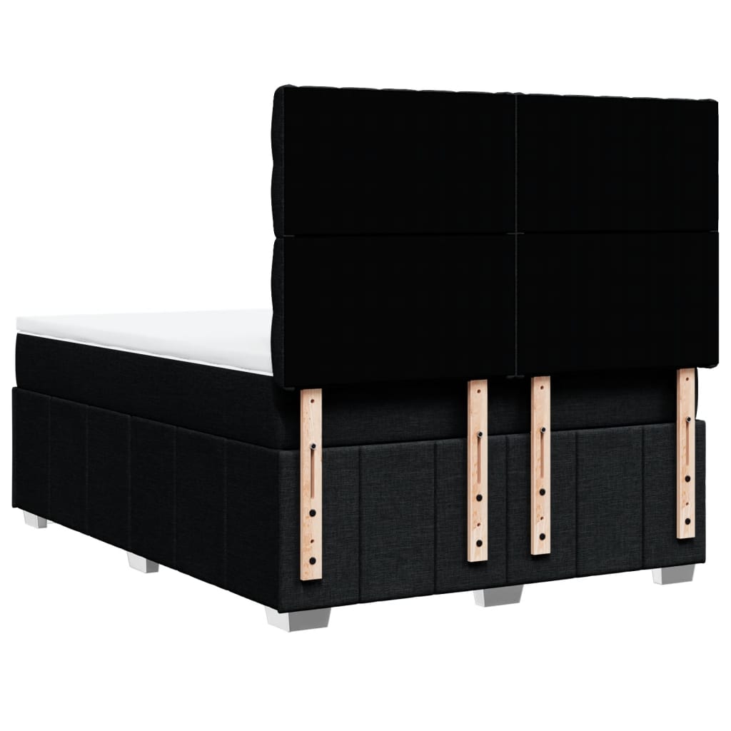 kontinentalseng med madras 140x190 cm stof sort