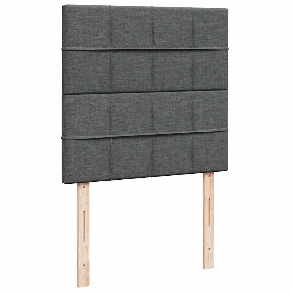 kontinentalseng med madras 90x200 cm stof mørkegrå