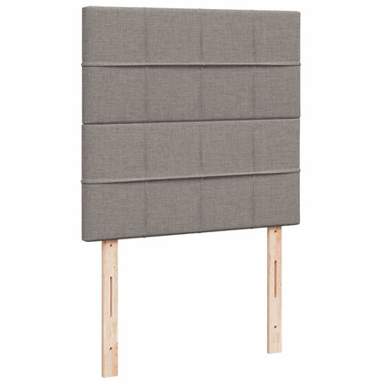 kontinentalseng med madras 80x200 cm stof gråbrun