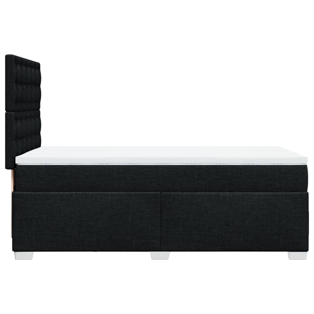 kontinentalseng med madras 90x190 cm stof sort
