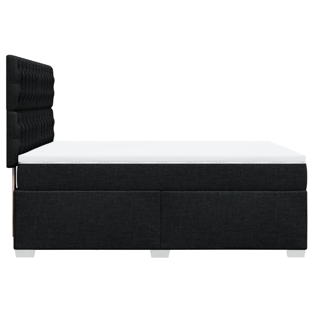 kontinentalseng med madras 140x190 cm stof sort