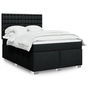 kontinentalseng med madras 140x190 cm stof sort