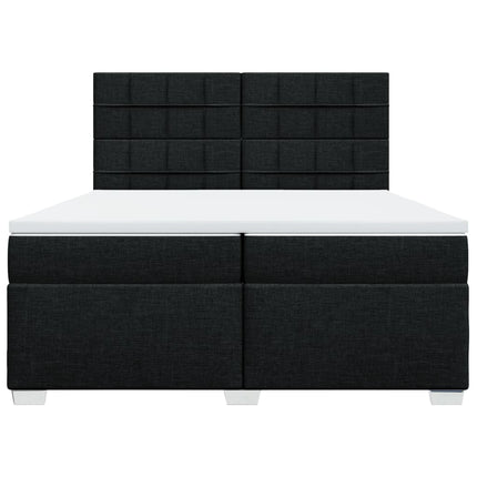 kontinentalseng med madras 200x200 cm stof sort