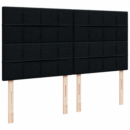 kontinentalseng med madras 200x200 cm stof sort