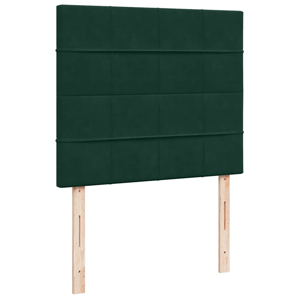 kontinentalseng 120x200 cm fløjl mørkegrøn