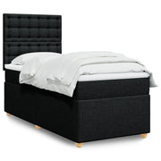 kontinentalseng med madras 100x200 cm stof sort
