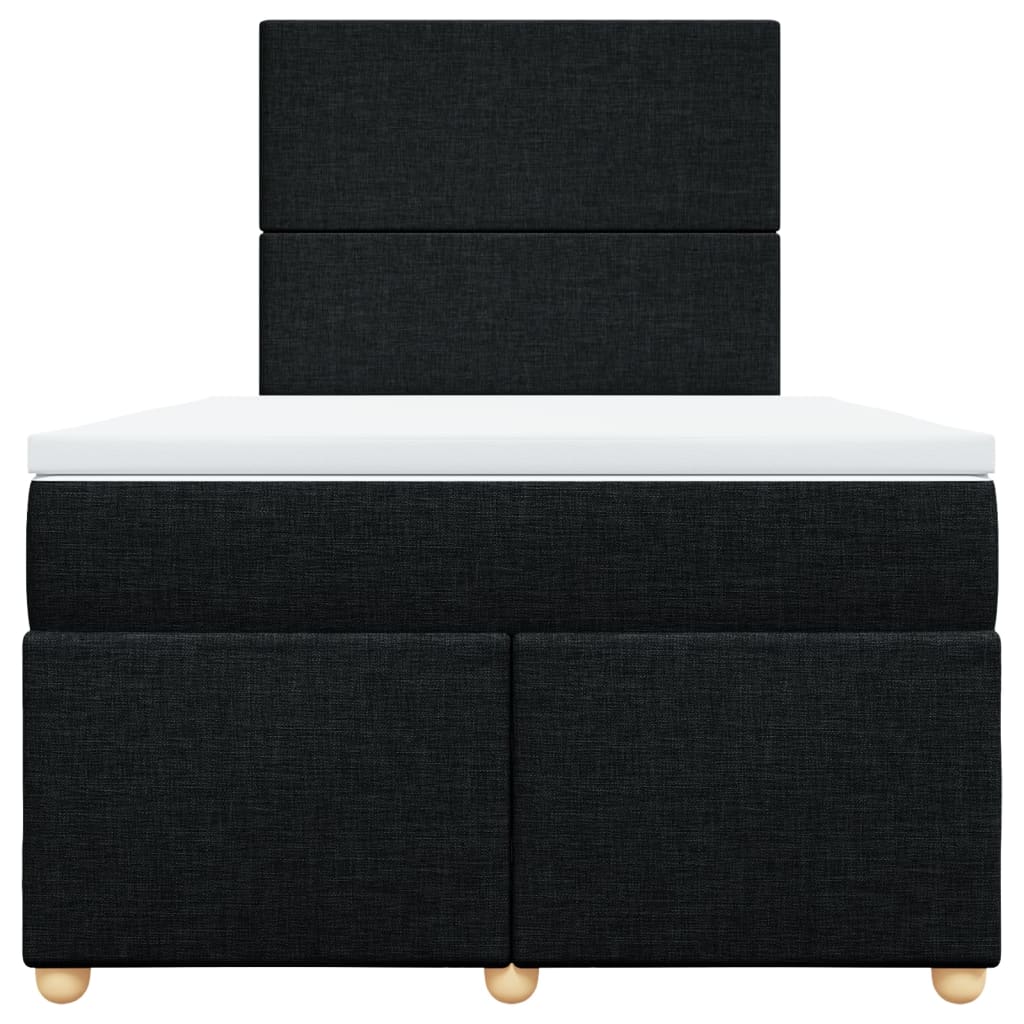 kontinentalseng med madras 120x200 cm stof sort