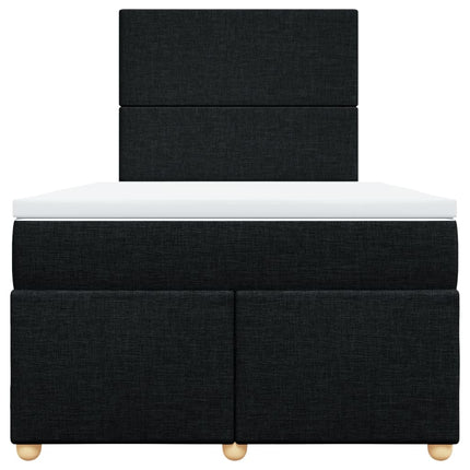 kontinentalseng med madras 120x200 cm stof sort
