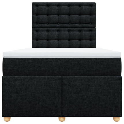 kontinentalseng med madras 120x200 cm stof sort