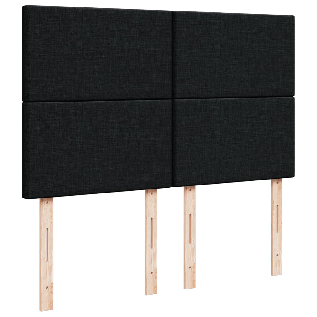 kontinentalseng med madras 140x190 cm stof sort