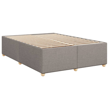 kontinentalseng med madras 140x190 cm stof gråbrun