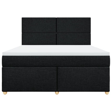 kontinentalseng med madras 180x200 cm stof sort