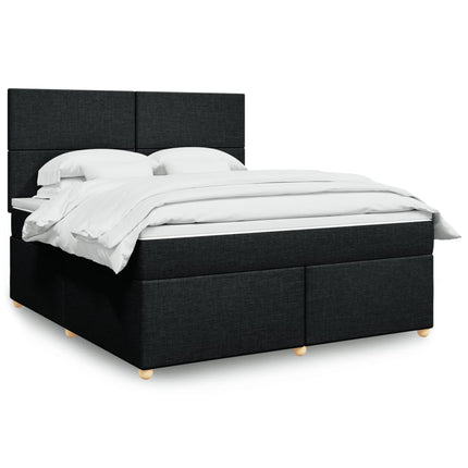 kontinentalseng med madras 180x200 cm stof sort