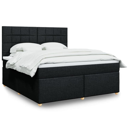 kontinentalseng med madras 180x200 cm stof sort