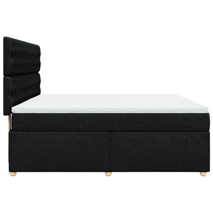 kontinentalseng med madras 180x200 cm stof sort
