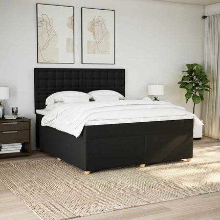 kontinentalseng med madras 180x200 cm stof sort