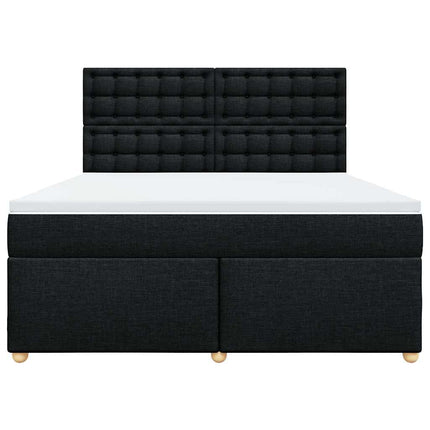 kontinentalseng med madras 180x200 cm stof sort