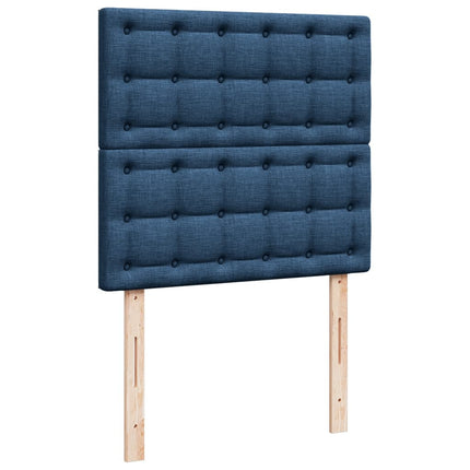 kontinentalseng med madras 80x200 cm stof blå