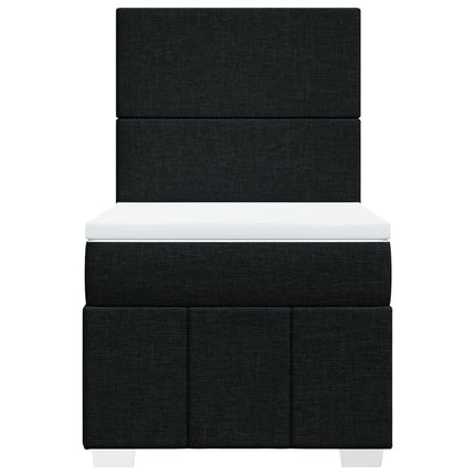 kontinentalseng med madras 90x200 cm stof sort
