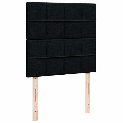 kontinentalseng med madras 90x200 cm stof sort