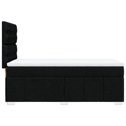 kontinentalseng med madras 90x200 cm stof sort