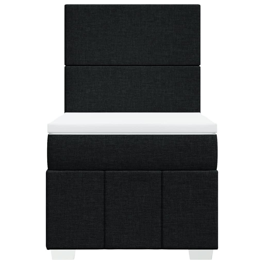 kontinentalseng med madras 100x200 cm stof sort