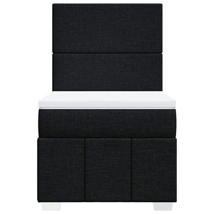 kontinentalseng med madras 100x200 cm stof sort