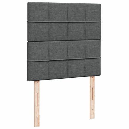 kontinentalseng med madras 100x200 cm stof mørkegrå