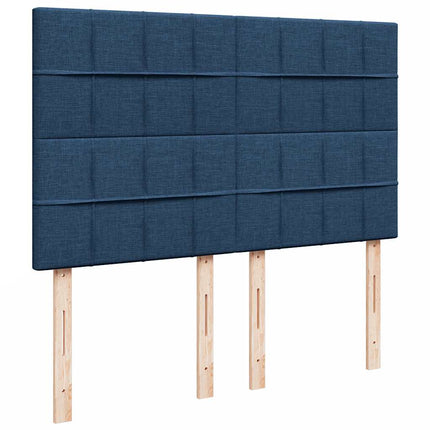 kontinentalseng med madras 140x190 cm stof blå