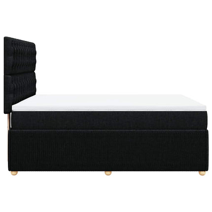 kontinentalseng med madras 140x190 cm stof sort