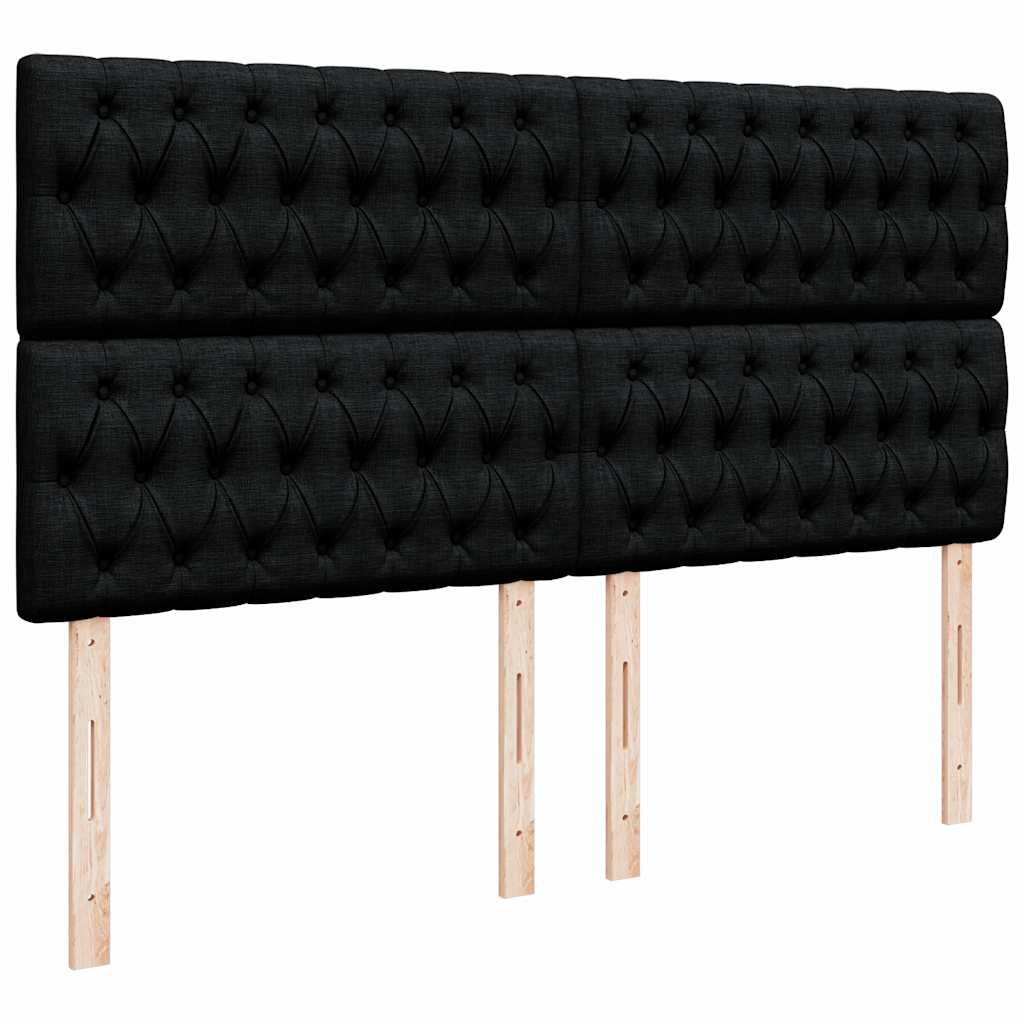 kontinentalseng med madras 180x200 cm stof sort