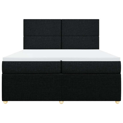 kontinentalseng med madras 200x200 cm stof sort