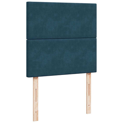 kontinentalseng med madras 80x200 cm fløjl blå