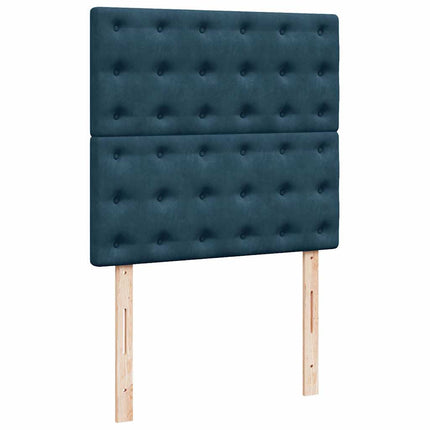 kontinentalseng med madras 100x200 cm fløjl blå