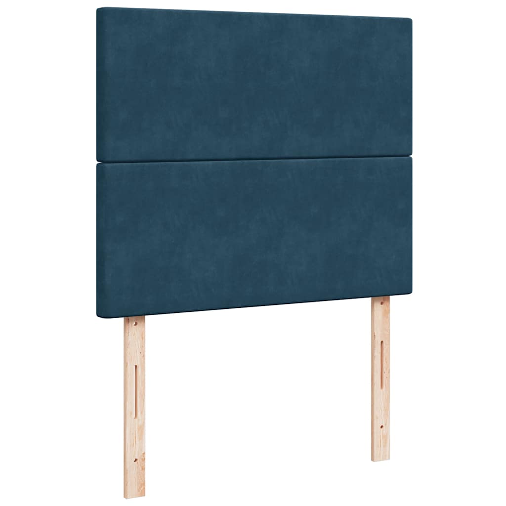 kontinentalseng med madras 120x190 cm velour blå