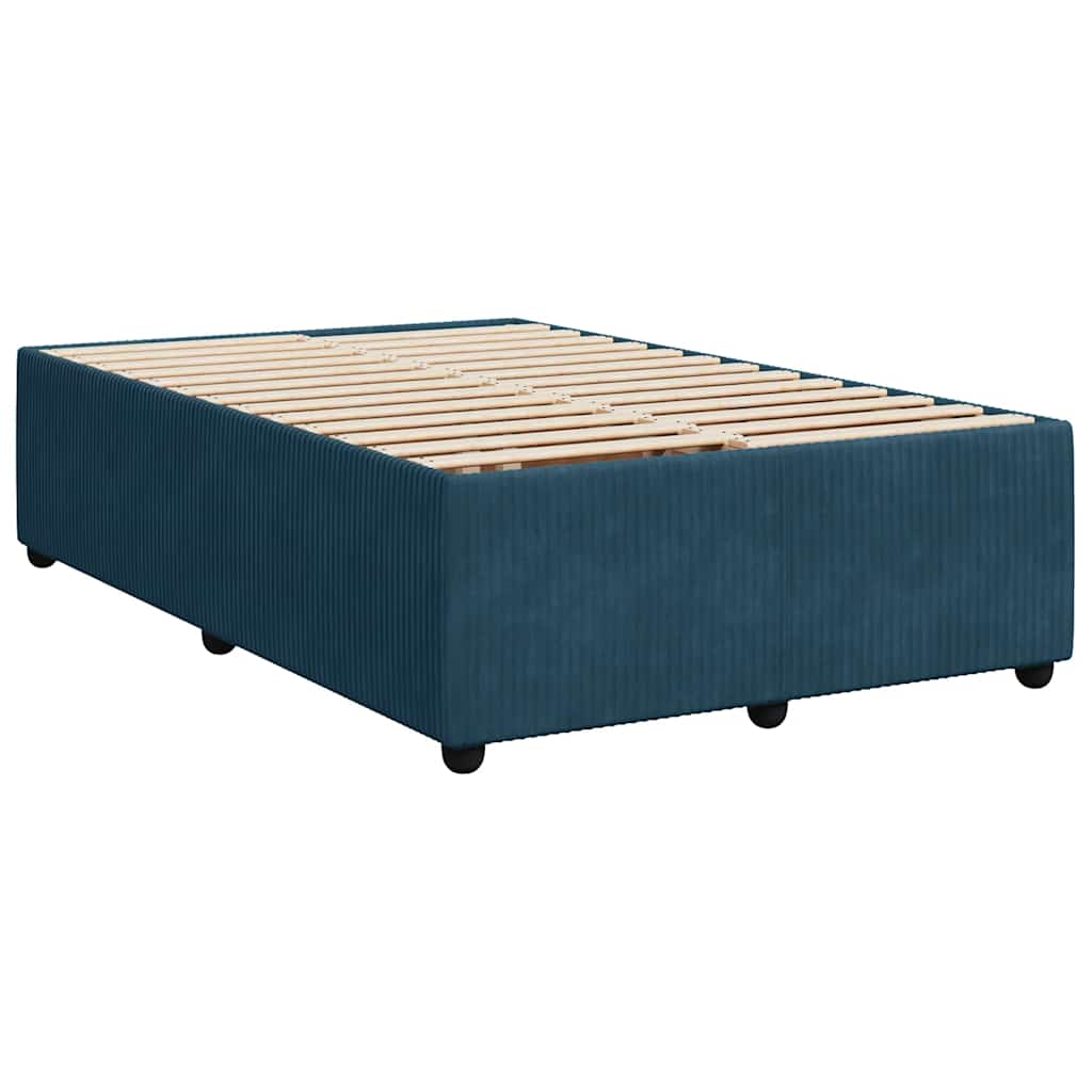 kontinentalseng med madras 120x190 cm velour blå