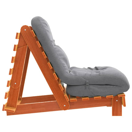 futon med madras 60x206x11 cm massivt fyrretræ gyldenbrun