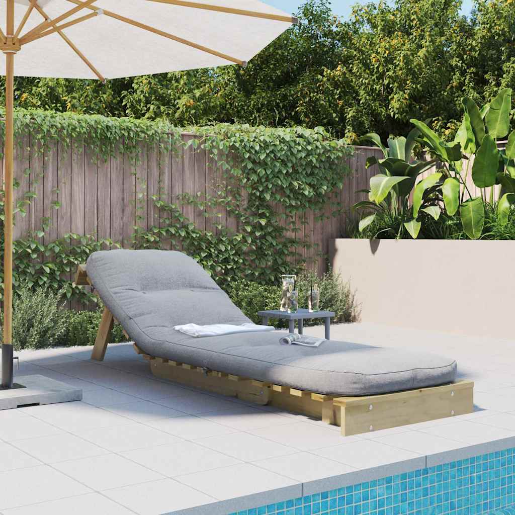 futon med madras 60x206x11 cm massivt fyrretræ